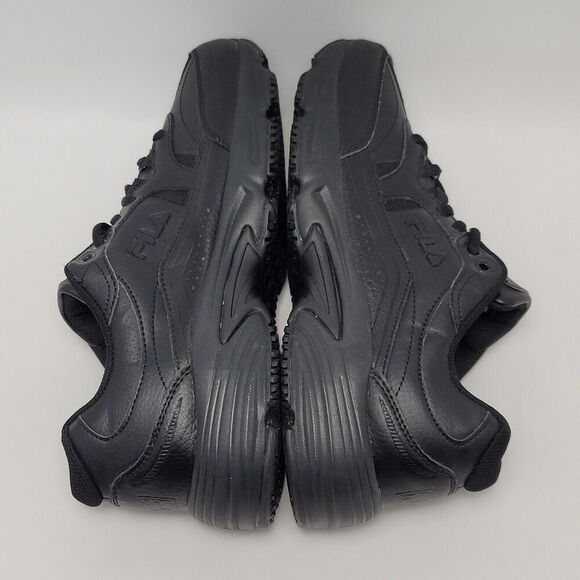 FILA Womens Memory Workshift Slip Resistant Low Leather Sneakers Black Size 9 - Picture 9 of 12